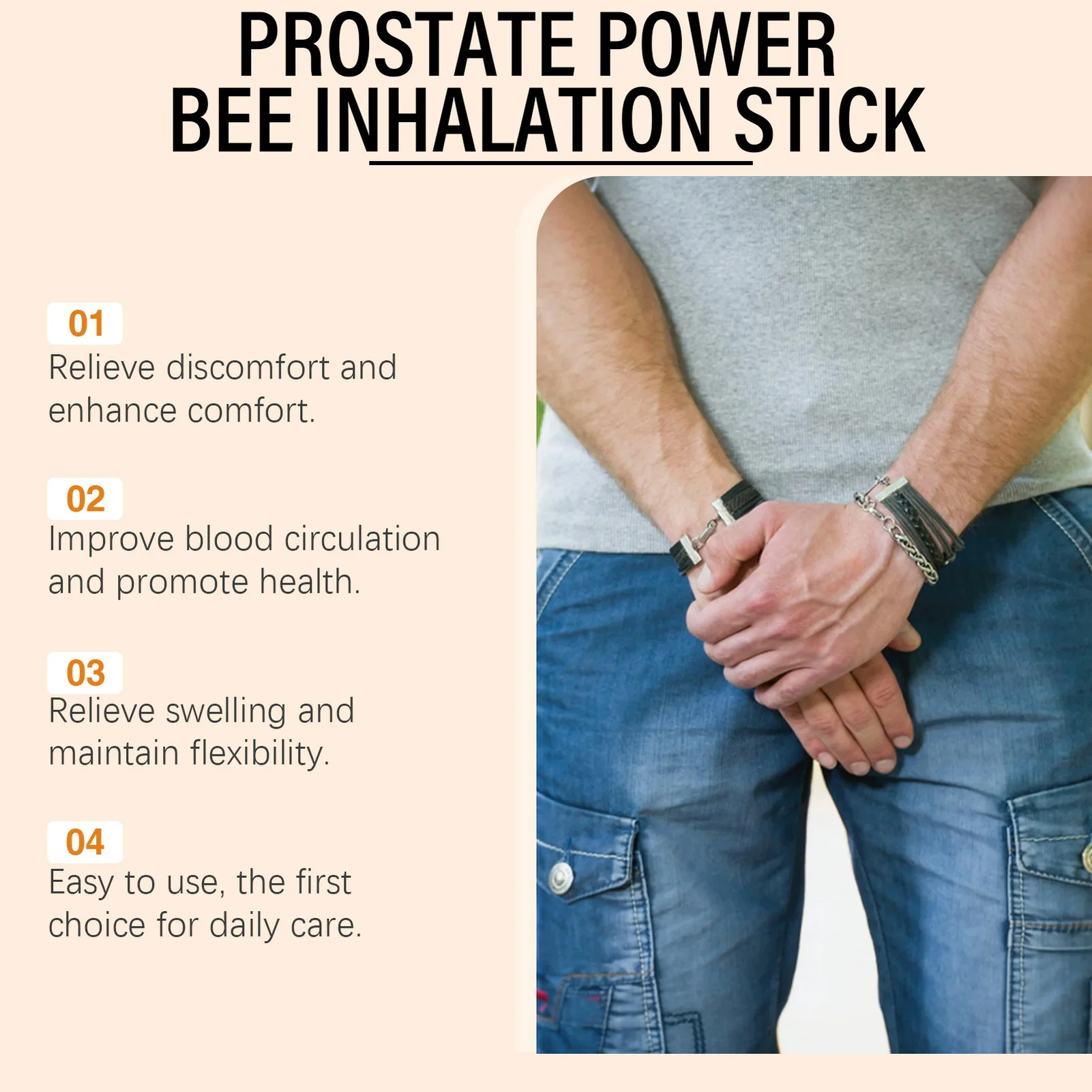Inhalador nasal BeeBoom Soporte totalmente natural Inhalador de bienestar de próstata Restaura energía y vitalidad