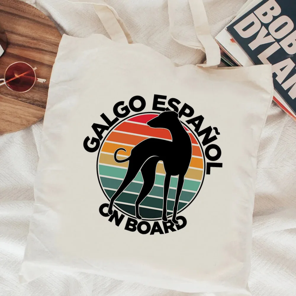 Greyhound shopping bag bolsa reusable eco shopping bolsas de tela tote bag fabric sacola reciclaje foldable sac toile