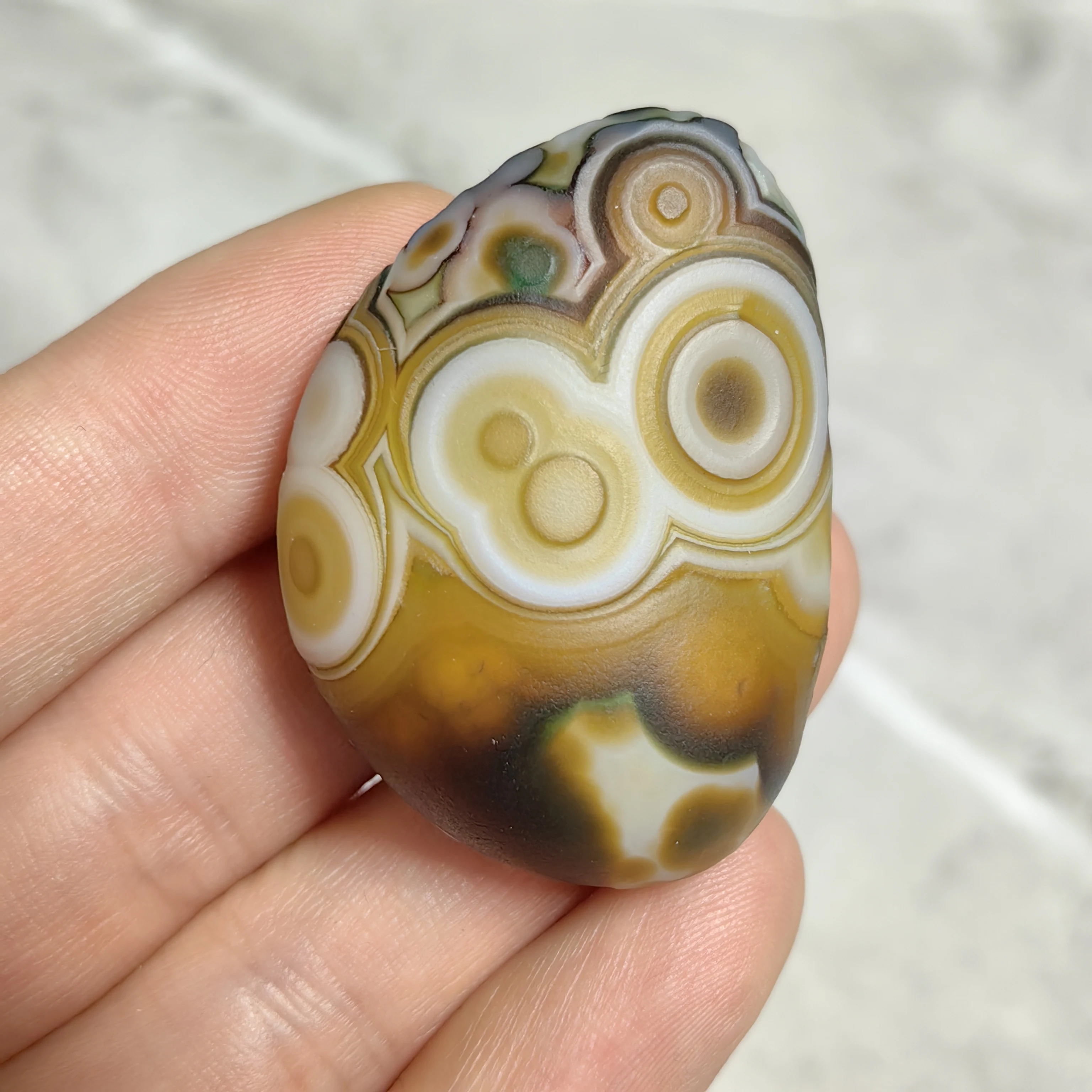 Pure Unprocessed Eye Agate – Mongolian Sardonyx for Reiki Meditation, Jewelry Making, Warding Off Evil & Good Luck Charm