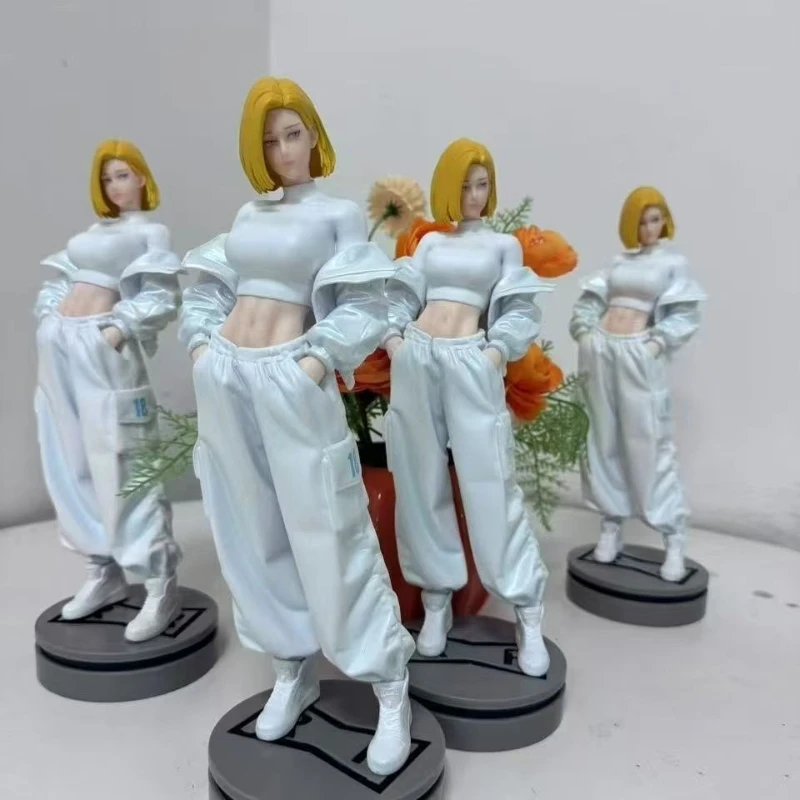

29cm Anime Dragon Ball Statue GK Casual Clothes Android 18 Action Figure Lazuli Figurine Girls Model PVC Adult Collection Toys