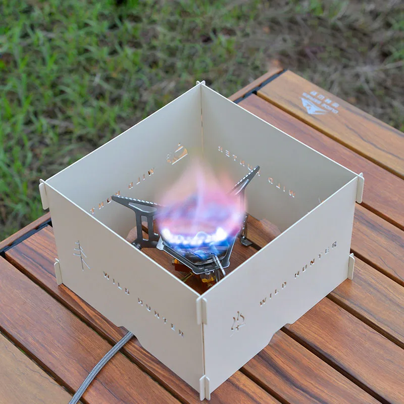 Outdoor Cassette Furnace Windshield Gas Stove Stove Head Folding Portable Camping Stove Gathers Heat Kitchen Equipment  Picnic