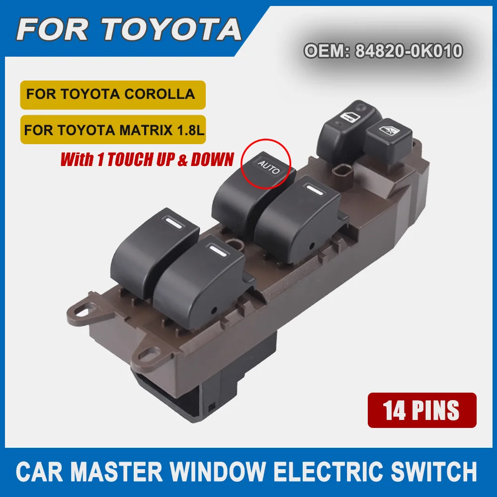 Interruptor de Controle Elétrico do Vidro Principal 84820-33170 14 Pinos para Toyota Camry Toyota Land Cruiser Prado 2002 2003 2004 2005 2006