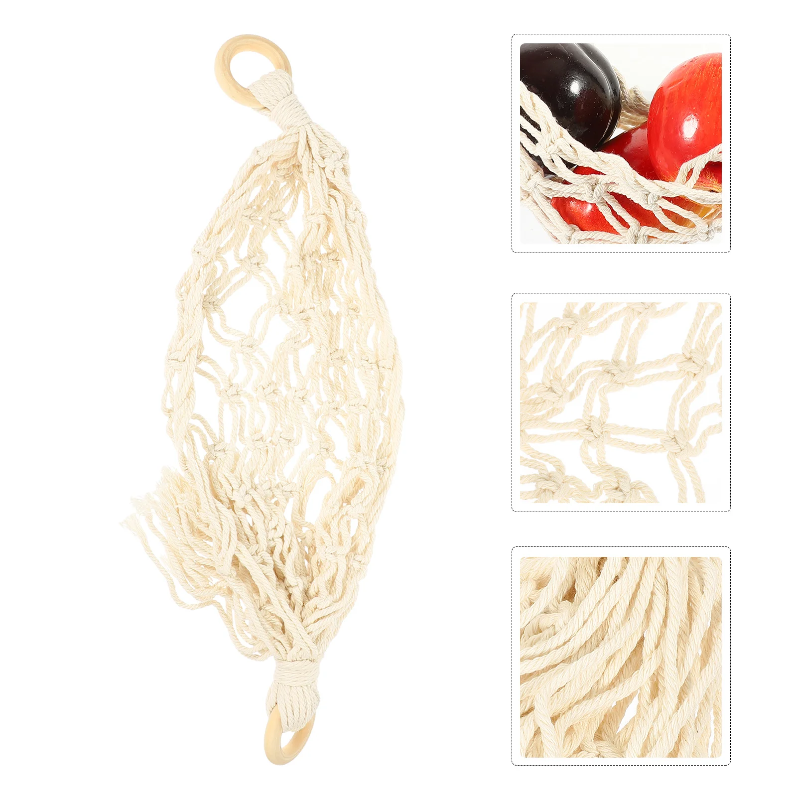 

1Set Fruit Vegetable Hanging Hammock Net Bag Kitchen Organizer Space Saving Holder for Produce Storage
