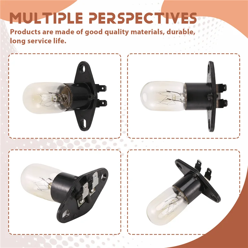 9M-1Pc Микроволновая печь Global Light Лампа Цоколь 250 В 2 А Замена Универсальный