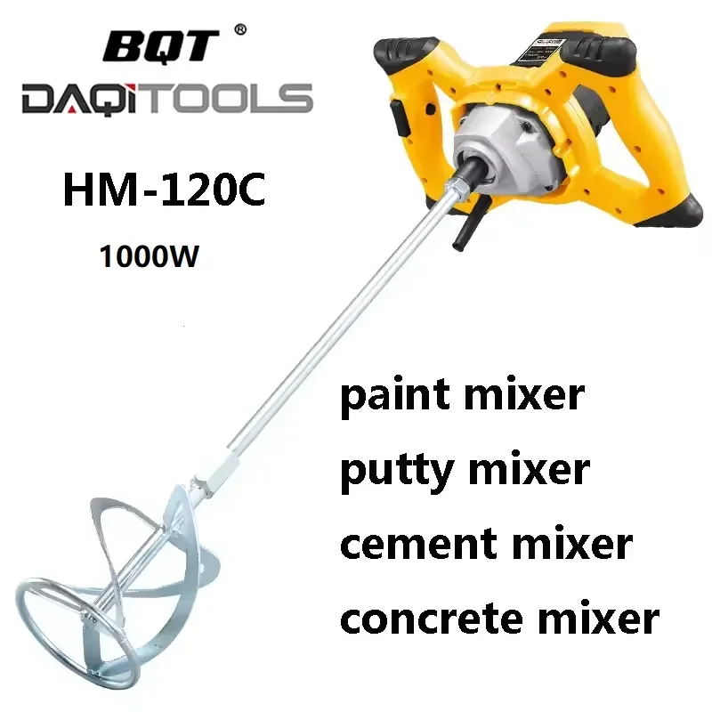 Handheld Electric Concrete Mixer - Grade HM-120C Adjustable for Paint, Cement, etc