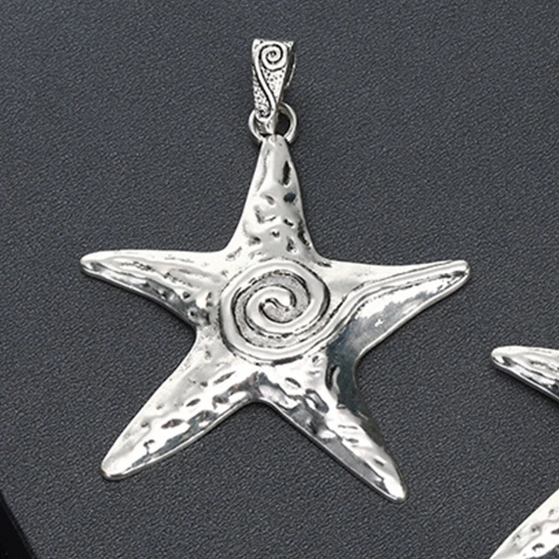 DIY Punk Star Pendant Exaggerate Star Charm Alloy Star-Jewelry Star Shape Charm Dangle for DIY Y2K Jewelry Making Craft