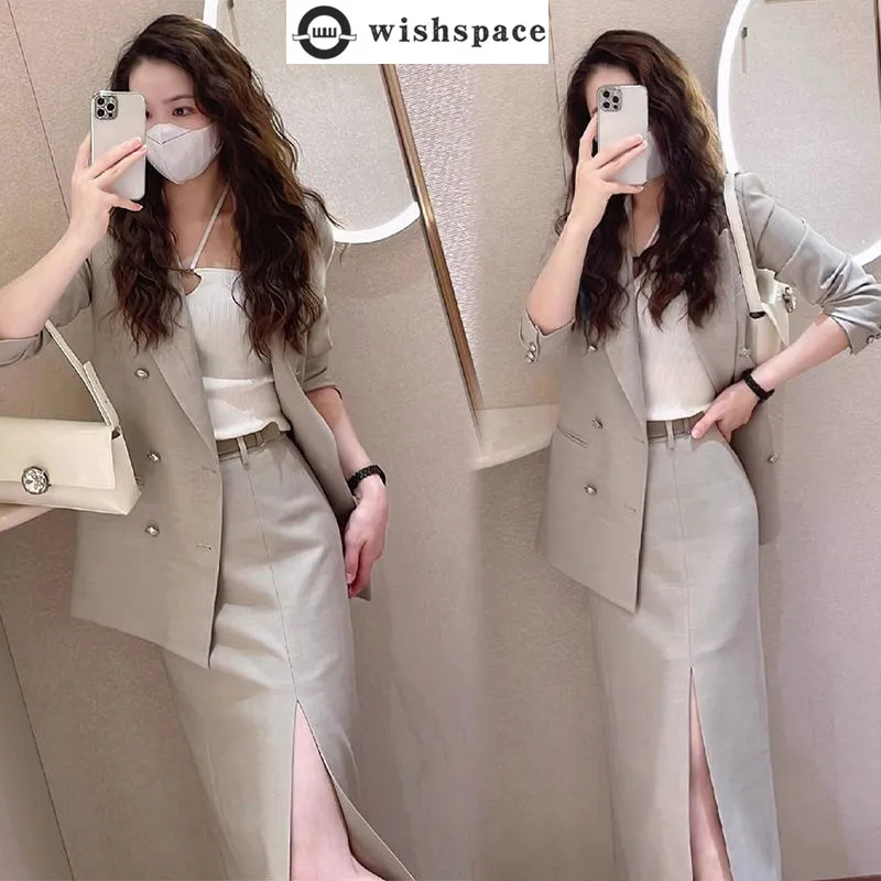 

Fashion Women's Set Spring and Autumn New Korean Version Temperament High-end Feeling Commuting Elegant Women's Two-piece Set