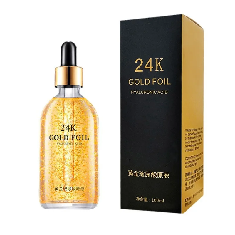 Sérum facial à l'acide hyaluronique Niacinamide 24K, raffermit la peau, améliore les ridules, estompe les marques d'acné, soin de la peau au ginseng