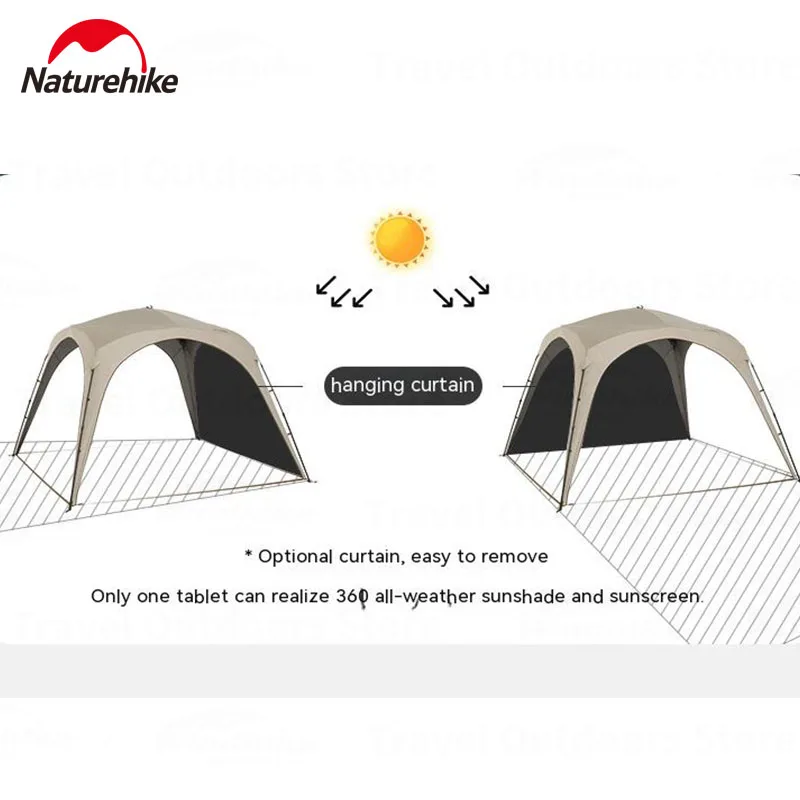 Imagem -05 - Naturehike-outdoor Toldo Aberto Rápido Vinil de Titânio Preto Impermeável Carro Tendas Traseiras Emendado Abrigo Dossel Camping Sombra