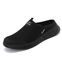 Men's Slippers Summer Soft Comfortable Home Slippers Breathable Anti-slip Men's Sneakers Outdoor Water Shoes for Men Black