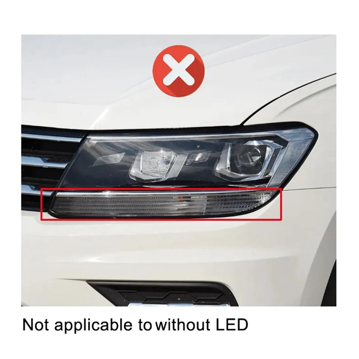 For Volkswagen Tiguan L 2017-2021 Car Front Headlight Cover Lens Head Light Transparent Glass Lampshade Lamp Shell Left