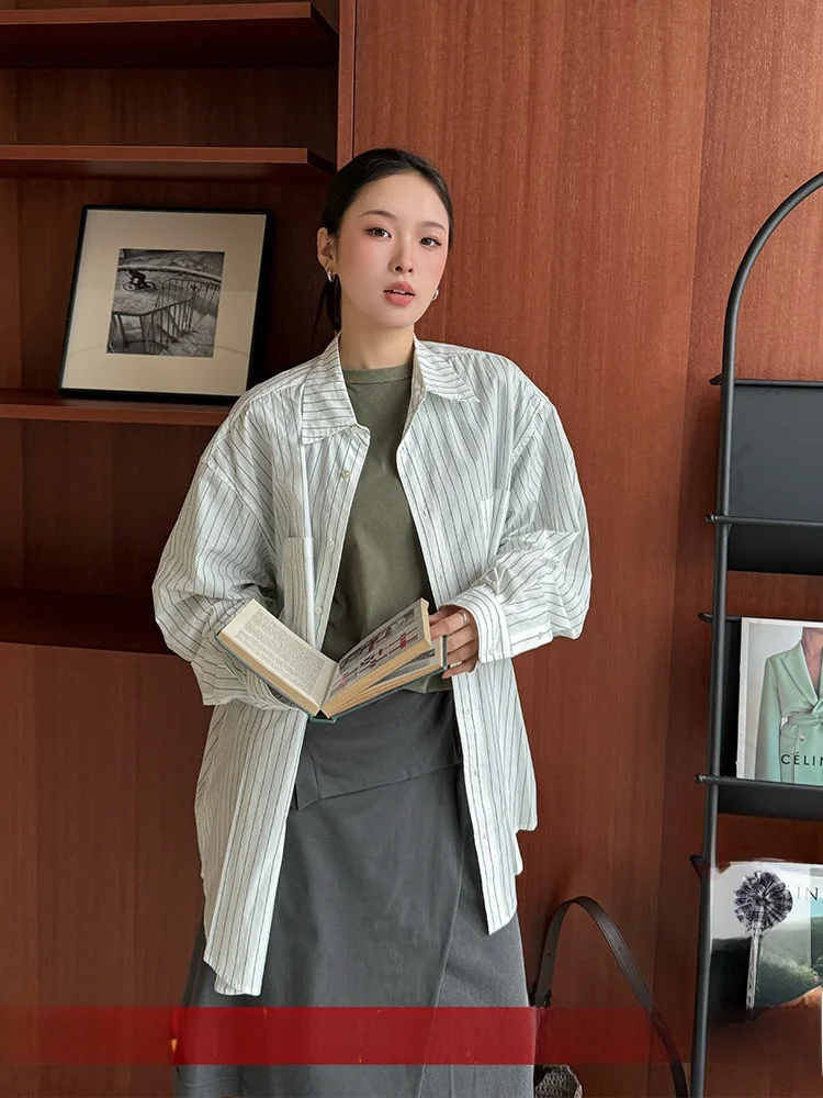 

Полосатая рубашка с длинным рукавом Buy Hand Store Original Design, женская, премиум-класса, модная, весенняя коллекция