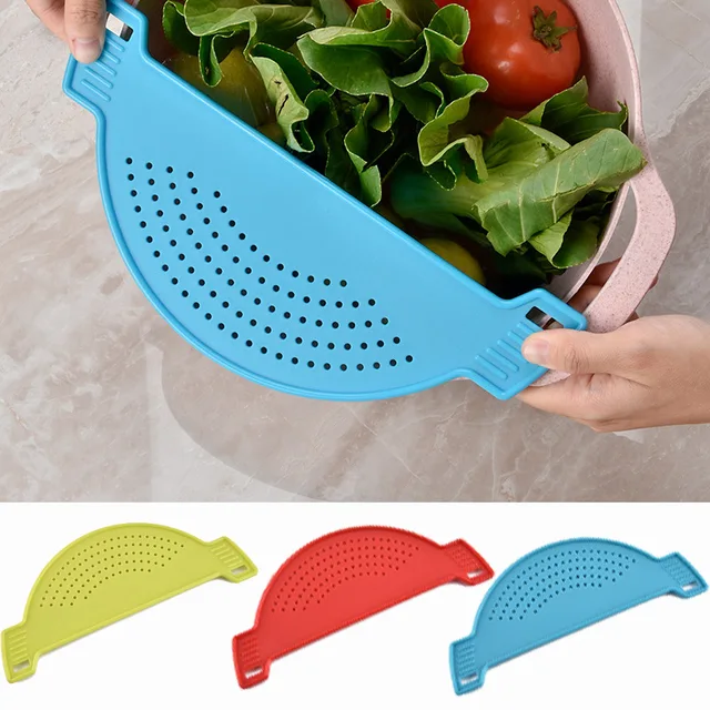Sitko do garnków Plastikowe makaron Spaghetti Praktyczne narzędzie do opróżniania Sitko do garnków Ociekacz do garnków do domowej kuchni Łatwe opróżnianie
