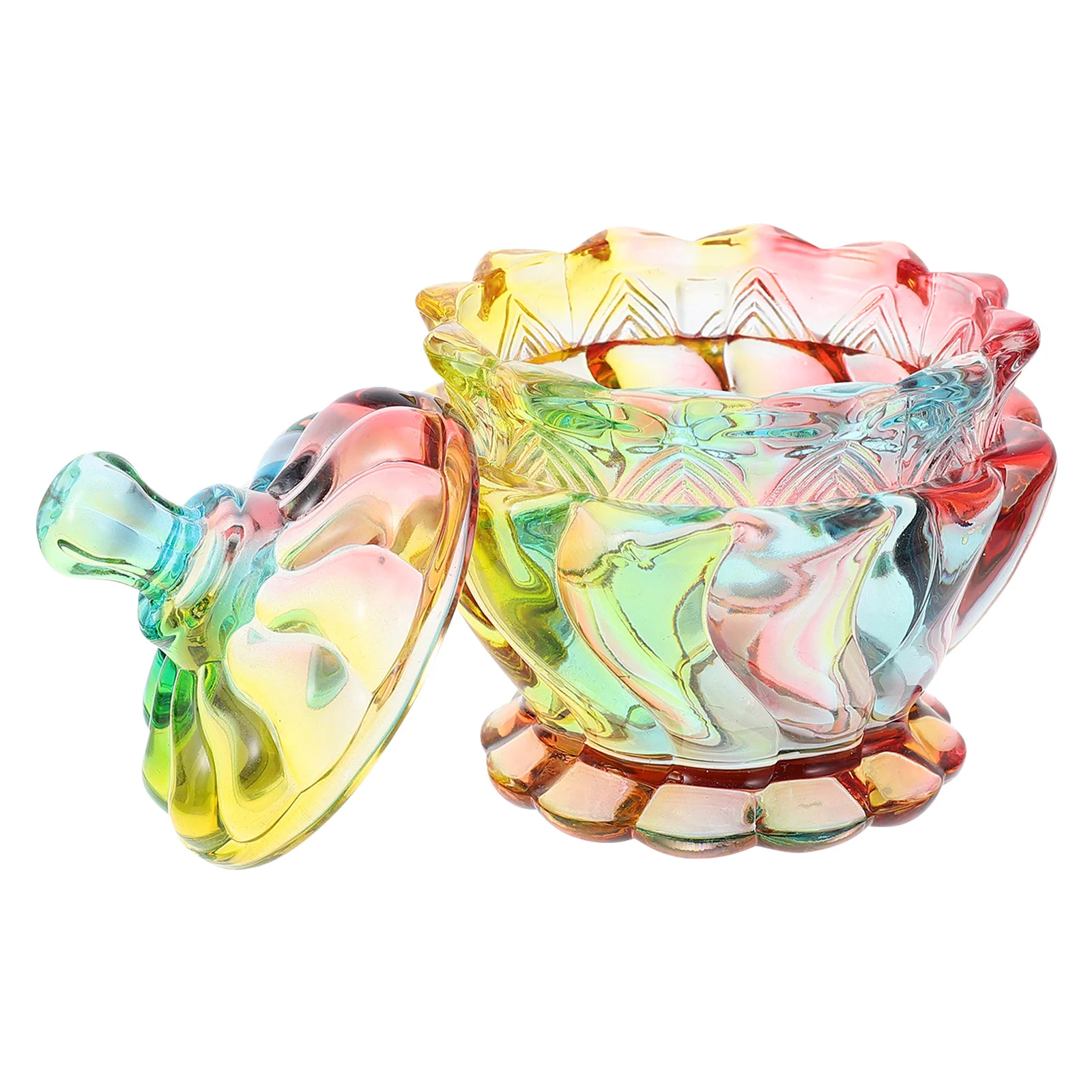 

1Pcs Glass Candy Jar Decorative Storage Tank Creative Dried Fruit Container High End Colors Home Desktop Decoration Party