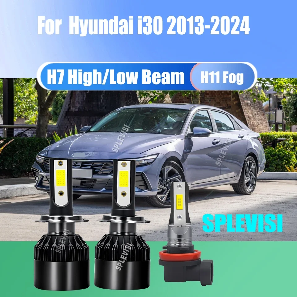 LED Headlight Fog White Conversion Kit - Illuminate the Road W/ H7 H11 For Hyundai i30 2013 2014 2015 2016 2017 2018 2019-2024