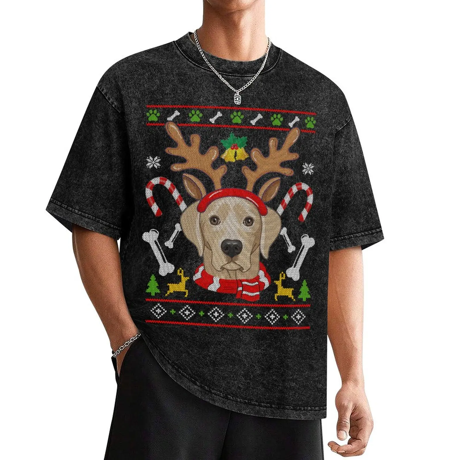 Labrador Dog Mother Father Christmas Reindeer Squad Gifts 2021 2022 T-Shirt cute tops plain white t shirts men