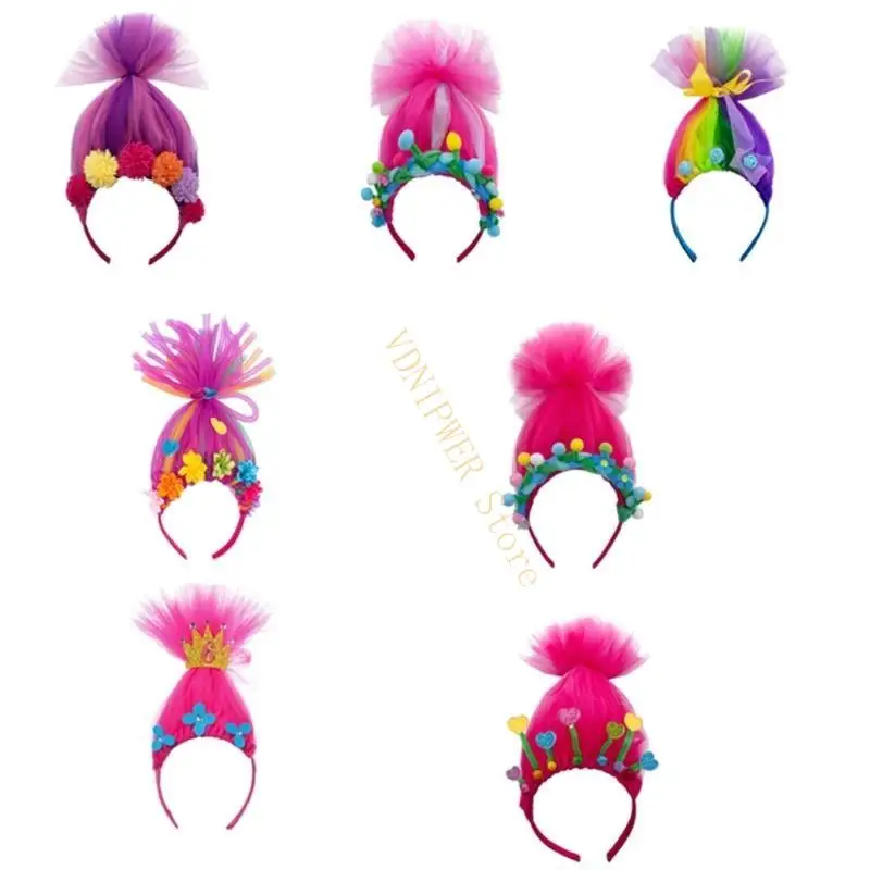 

Girl Halloween Fun Hairbands Halloween Pompoms for Photo Studio Photo Props D08E