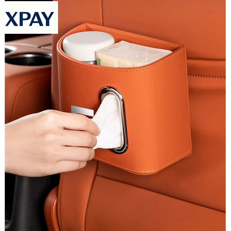 New For Jishi Polestone 01 Rox 01 2023-2025 Car Tissue Box Trash Can Hanging Tissue Paper Storage Box Automobile Supplies