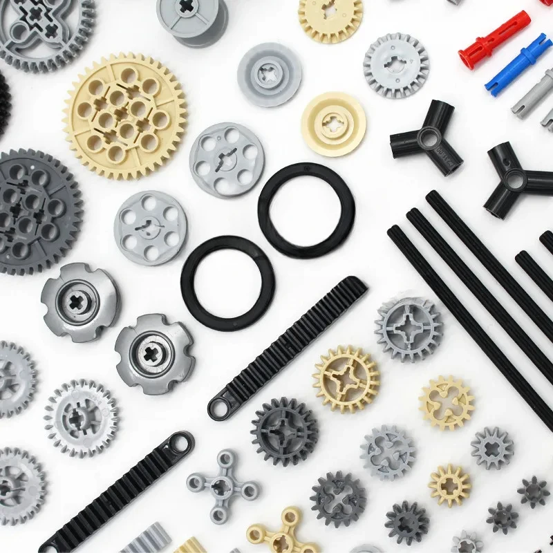 Ensemble de briques de bras de levage de broche, pièces techniques en vrac MOC, connecteur d'essieu, engrenage 40 dents, blocs de construction, jouets technologiques compatibles, 116 pièces