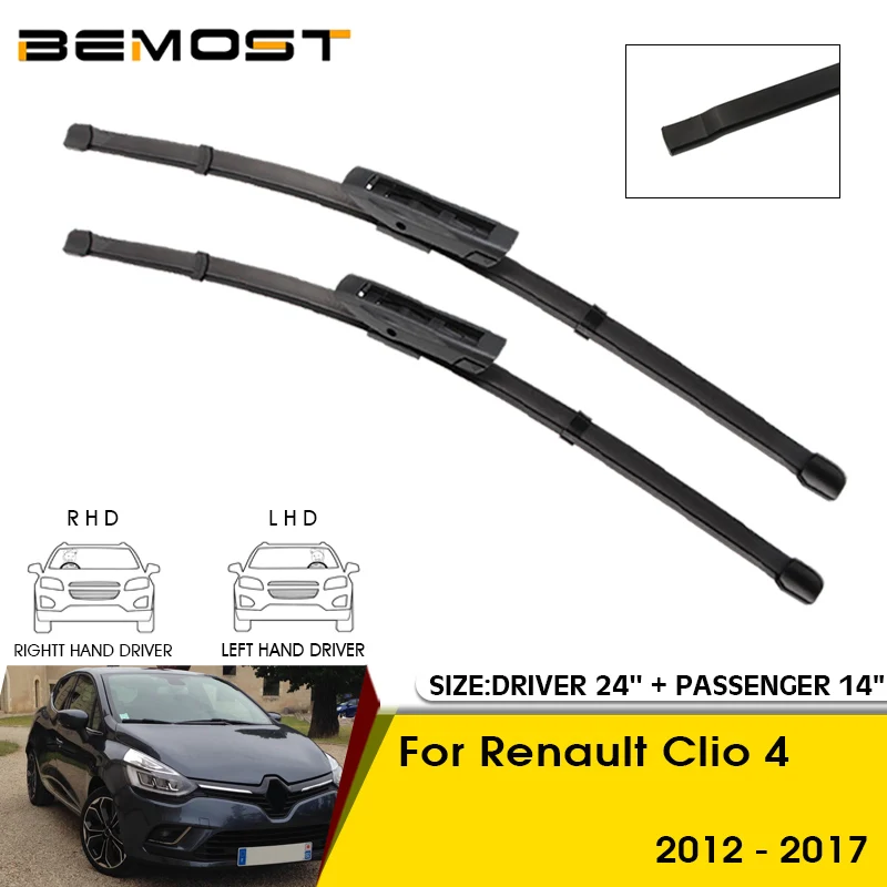 Car Wiper Blades For Renault Clio 4 2012-2017 Windshield Windscreen Front Window Blades  24