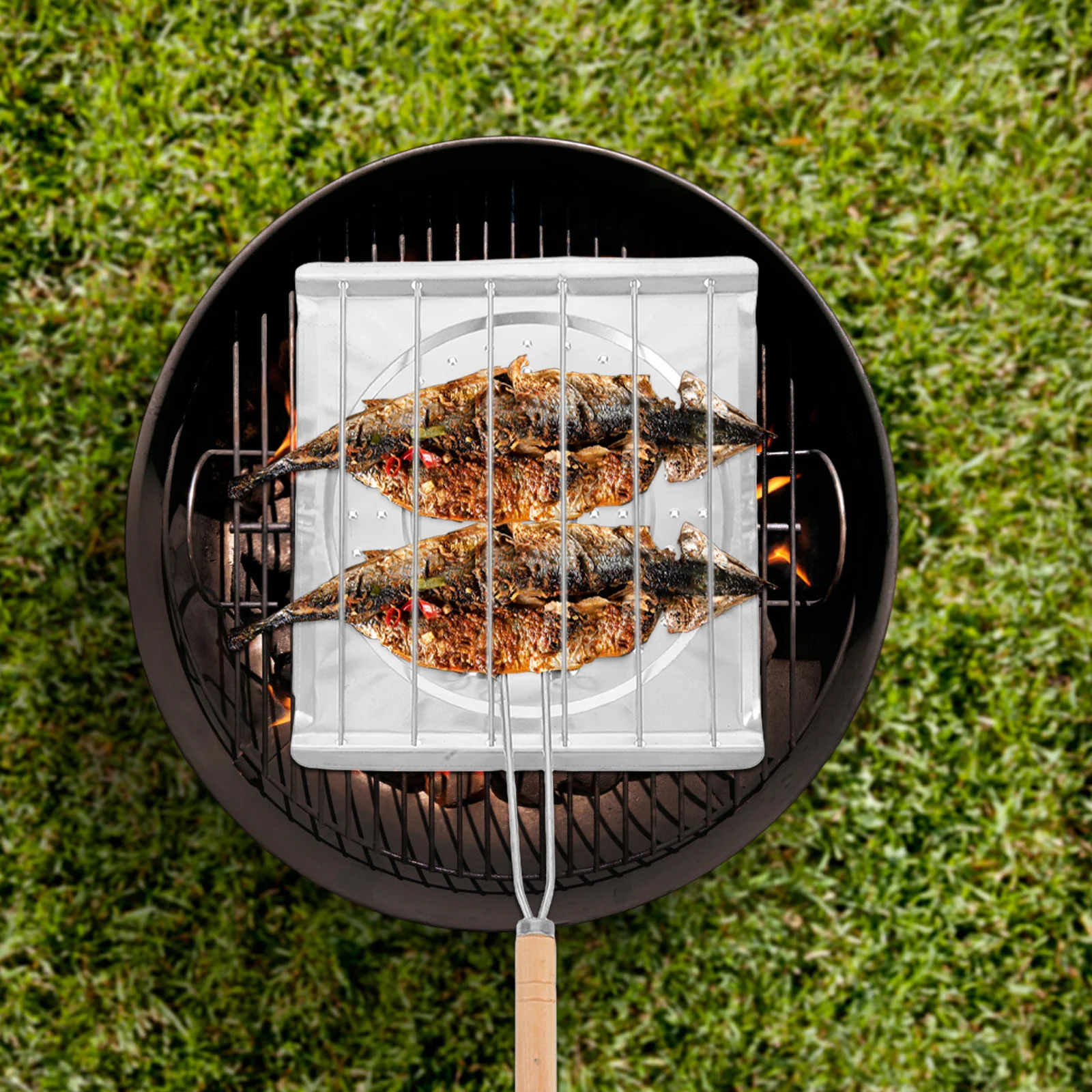 

Foldable Toasting Rack for Bread Tortillas Corn Grilling Camping Outdoor Barbecue Stove Top Iron Wire Perforated Grill Rack