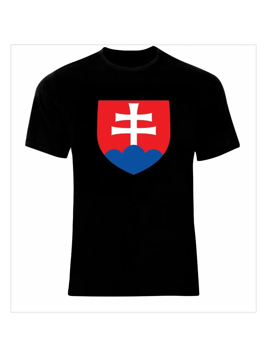 Slovak Republic Coat of Arms Slovakia Arms Flag T-Shirt. Summer Cotton O-Neck Short Sleeve Men's T Shirt New Size S-3XL