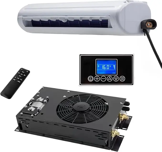 TELCOOL 12/24V DC Silent Air Conditioner Hidden Underbody RV Air Conditioner for Excavators,Trailers, Campers,Trucks, RVs & Vans