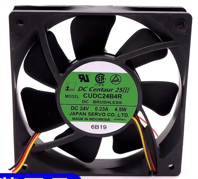 SERVO CUDC24B4R DC 24V 0.23A 120x120x25mm 3-Wire Cooling Fan