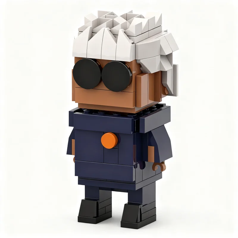 210pcs MOC Satoru Gojo BrickHeadz Model Toy Building Blocks Architecture Christmas Gift Brick Collection Craft Display Birthday