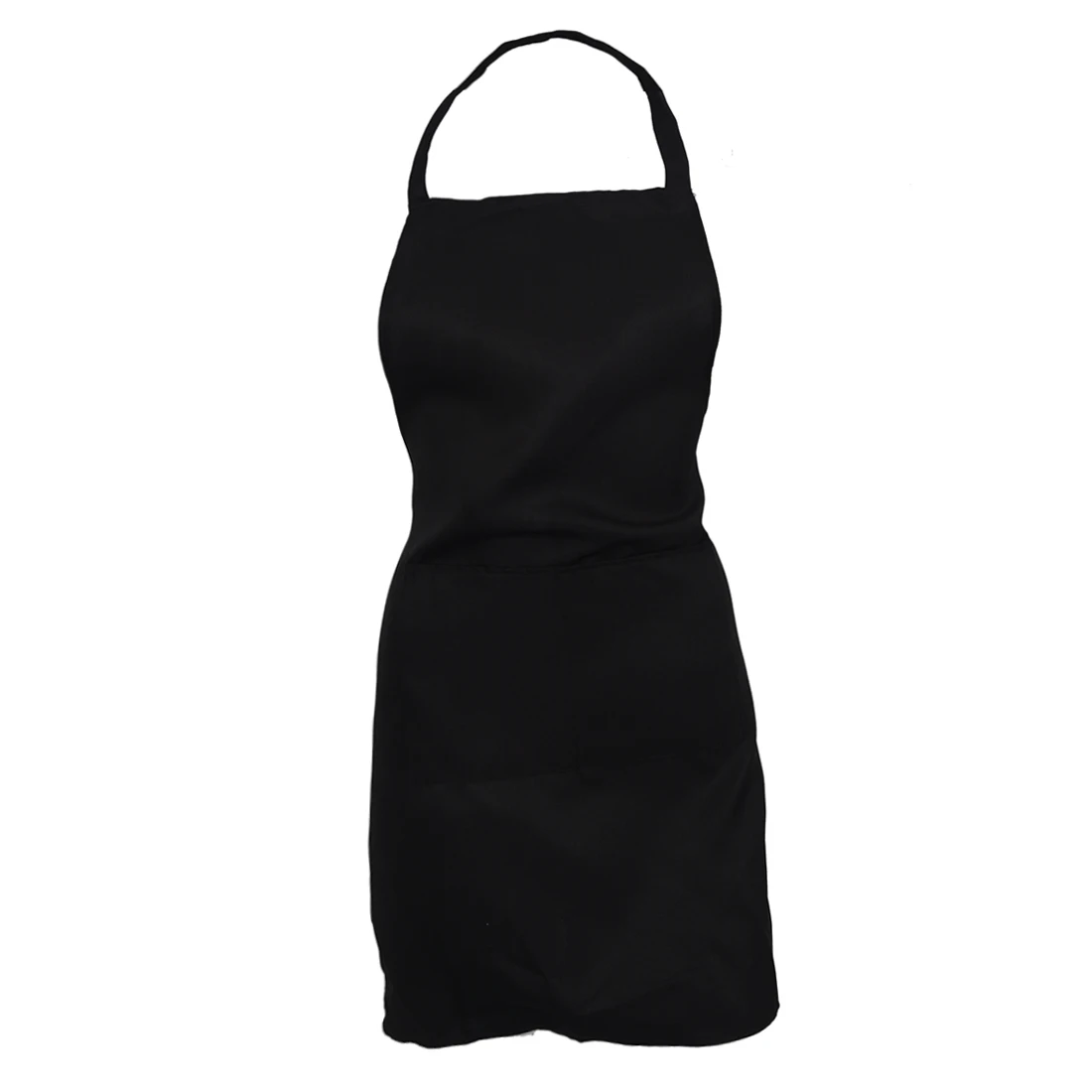 

Plain Apron with Front Pocket Kitchen Cooking Craft Baking Black