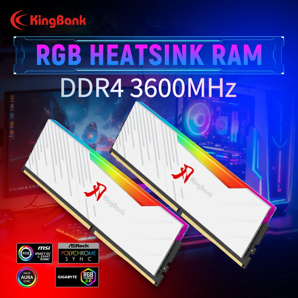 KingBank DDR4 3600MHz 16GB RGB RAM Kit