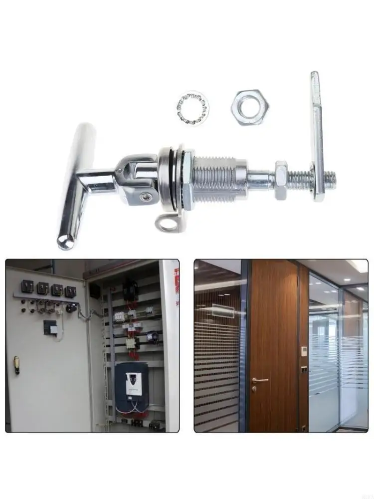 

T Handle Door Latchs Lock, Foldable with 7mm Adjuster Easy Installation Suitable for Secure Closure Door Fastening