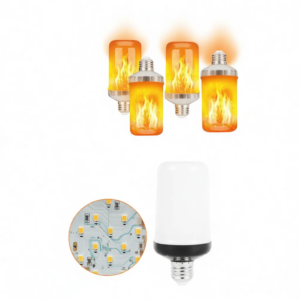 E27 LED Fire Effect Bulb Flickering Flame Lamp Portable Atmosphere Lights For Patio Garden Stage Party Decoration