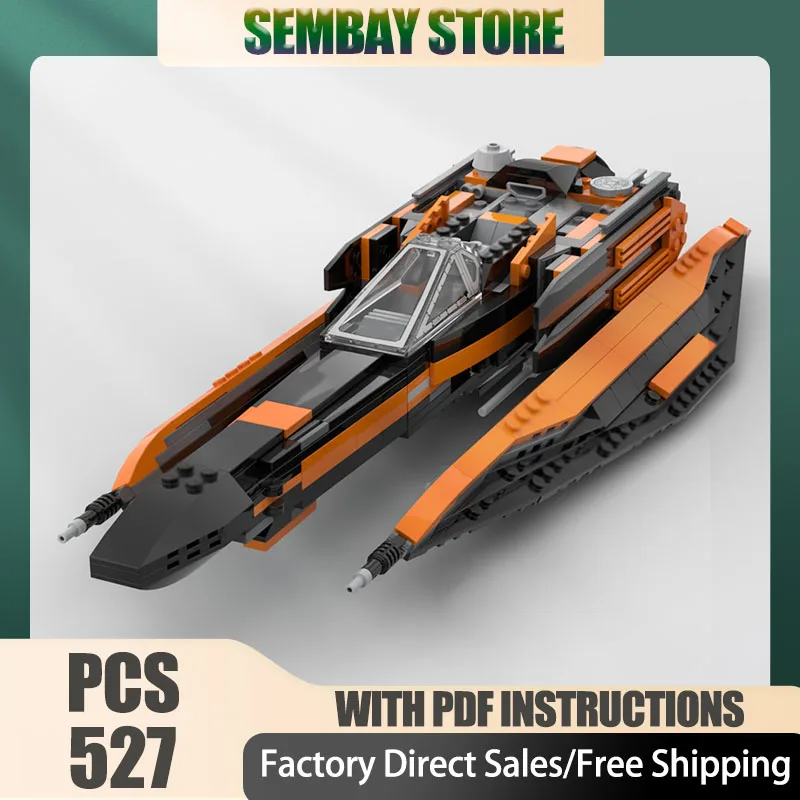 

Star Movie Model Moc Building Bricks Modular Ugly Fighter Jet Model Technology Blocks Christmas DIY Toy Construction Gifts