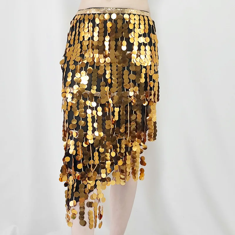 النساء الترتر الرقص الشرقي طويل وشاح الورك شرابات كرنفال زومبا تنّورة ملفوفة الهذيان الزي الحفل حزام خصر زي عربي