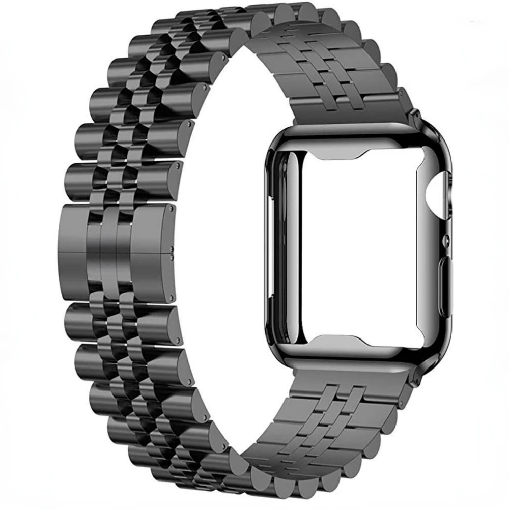 

TPU Case + Metal Strap for Apple Watch 45mm 41mm 44mm 40mm 49mm 42mm 38mm Stainless Steel Wristband iWatch 8 Ultra 7 6 5 4 3 SE