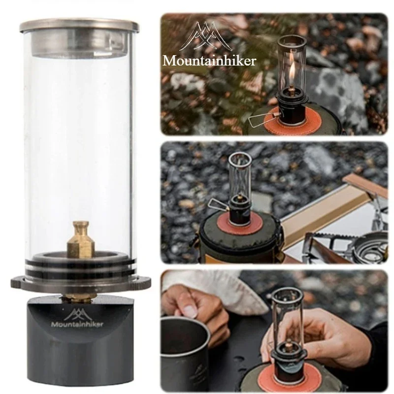 MOUNTAINHIKER Linterna de Gas para Camping Mejorada, Luces Nocturnas para Tiendas de Campaña, Linterna de Gas Butano Multifunción, Resistente al Viento, Portátil para Picnic