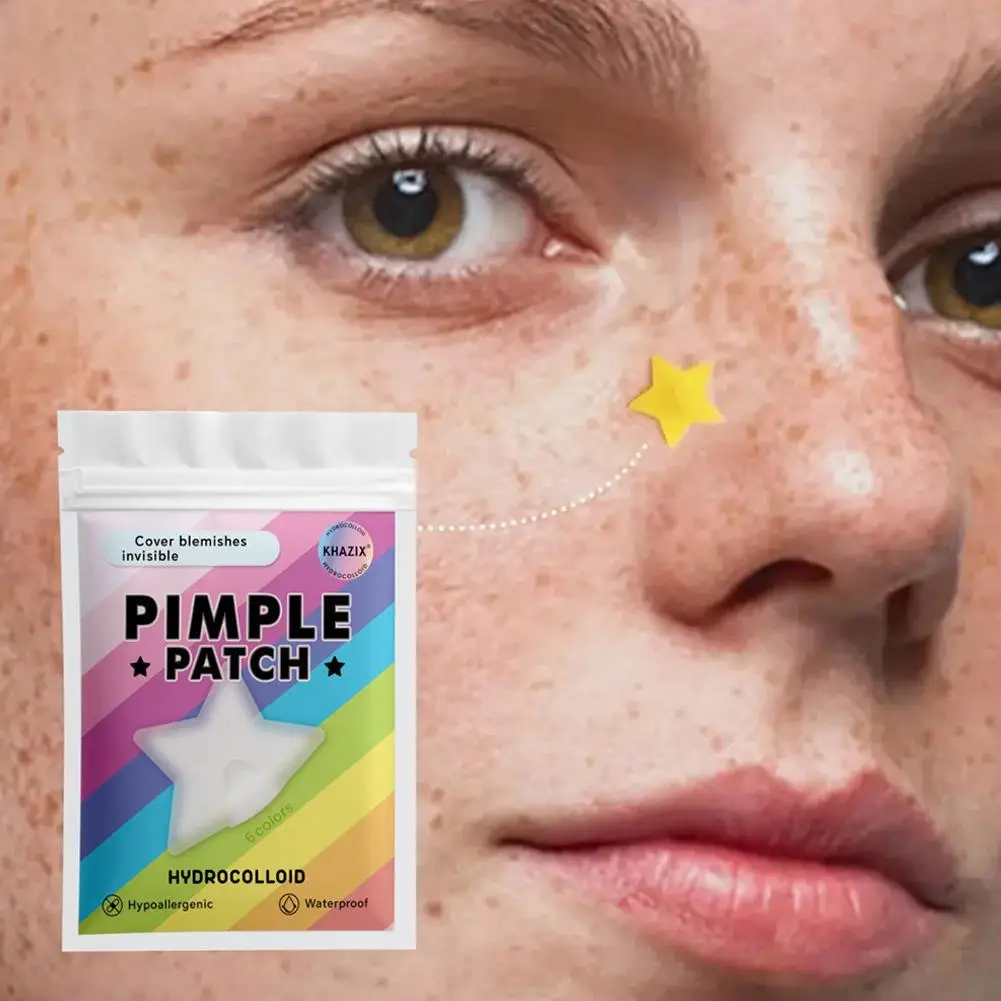 1/2Box Star Pimple Patches For Face Hydrocolloid Acne Blemish Pimple Patches Cute Stars Multicolor Hydrocolloid Acne Patch