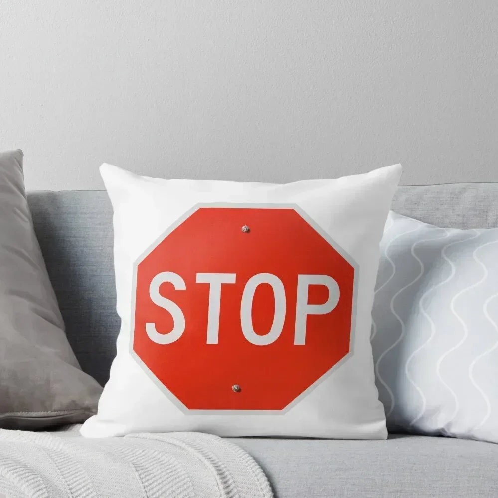 

Road Traffic Red Stop Sign Throw Pillow ornamental pillows Cushion Covers For Living Room Sofa Cushions Covers pillow