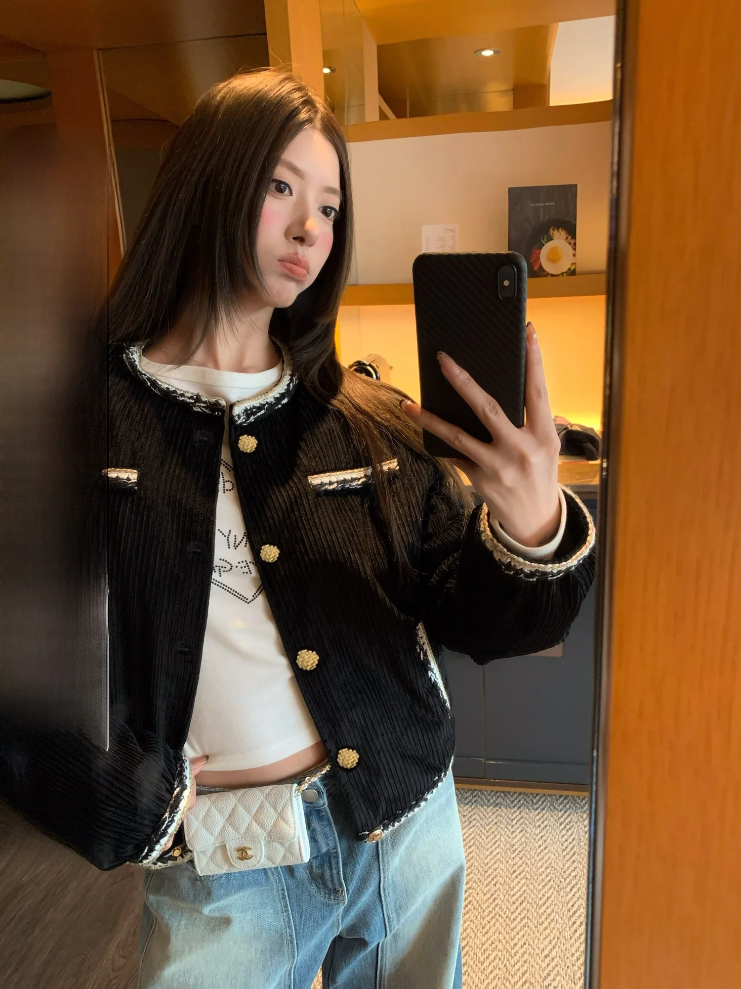 

Color Blo Corduroy Jaet with Cotton Endorsed by Big Wang Dental Retainer Vintage Ribbed High Quali Women's ...