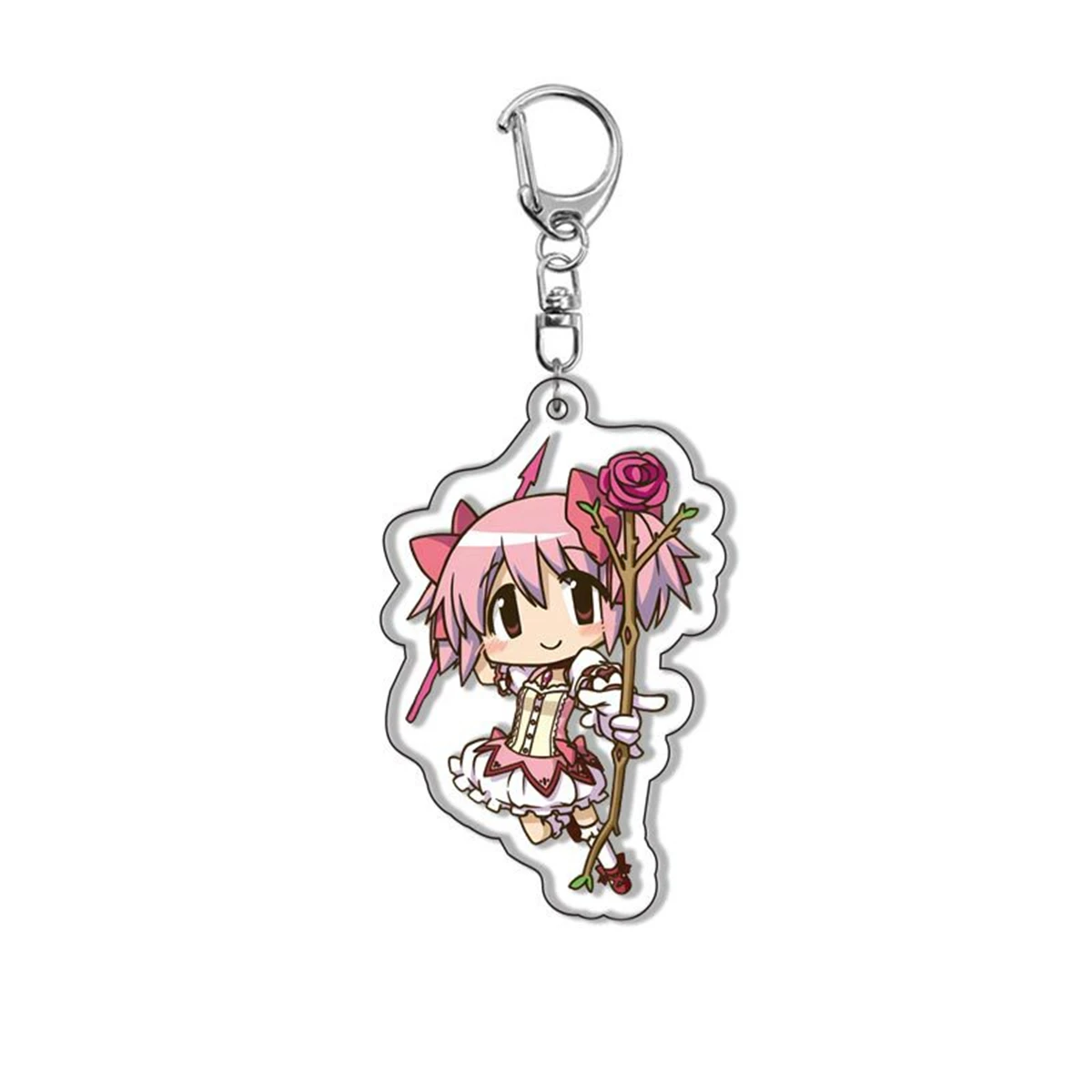 LLavero acrílico de Anime GOODS, bonito llavero mágico Madoka para bolso, llaves, bolso, mochila, colección, accesorios de exhibición