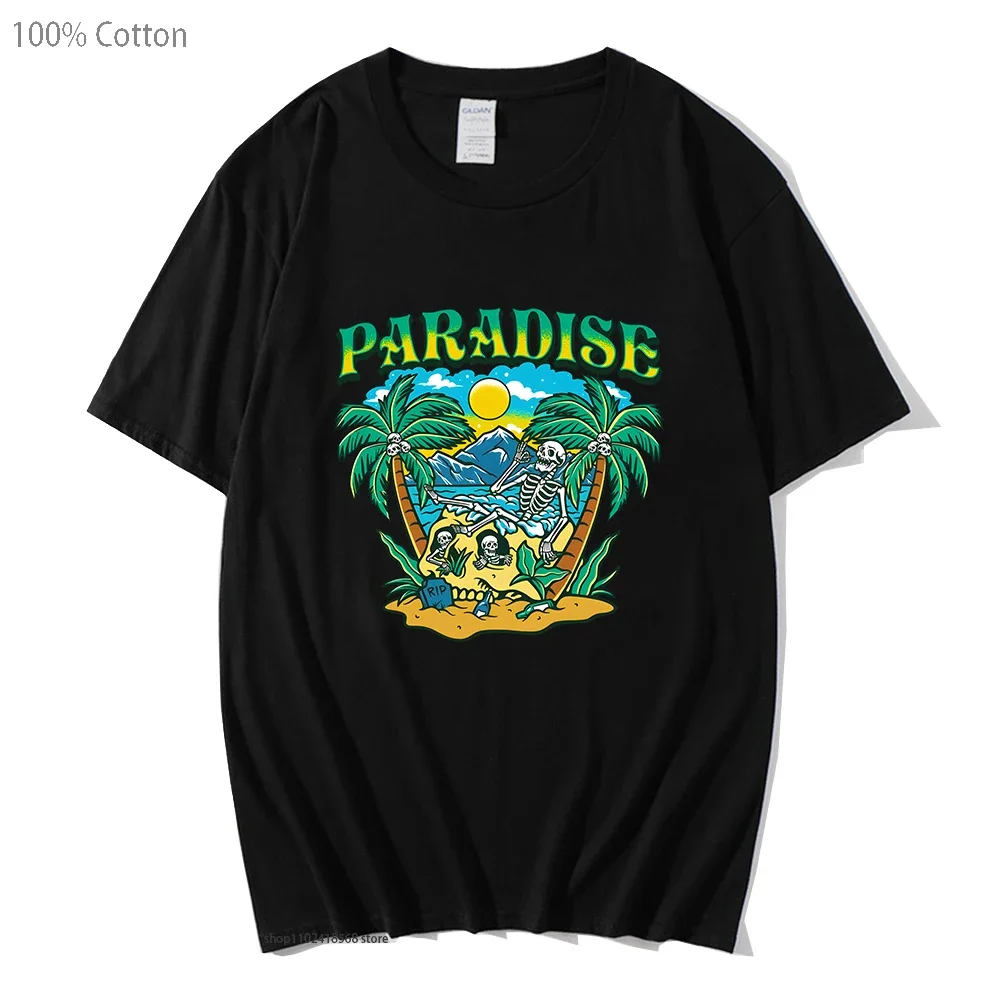 

Chill In Paradise T Shirts for Men/Women Tees Cool Handsome T-shirts 100% Cotton Tshirts Four Seasons Manga/Comic Casual Y2k Top