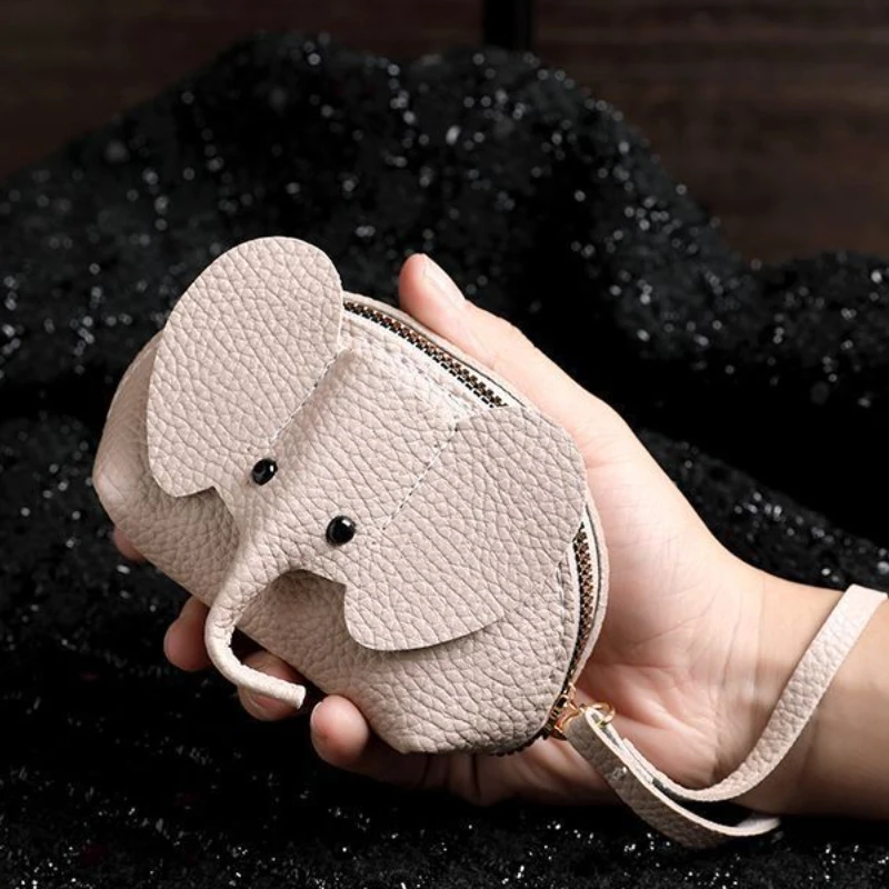 

Ladies' Cute Small Elephant Coin Purses Pu Leather Women's Clutch Card Holder Money Pouch Lipstick Bag Wristlet Coins Wallet