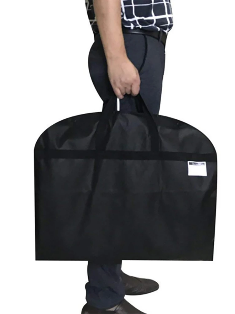 Black Suit Cover (60 * 100cm) Non-Woven Suit Zipper Bag Clothing Dust Cover -1 Piece