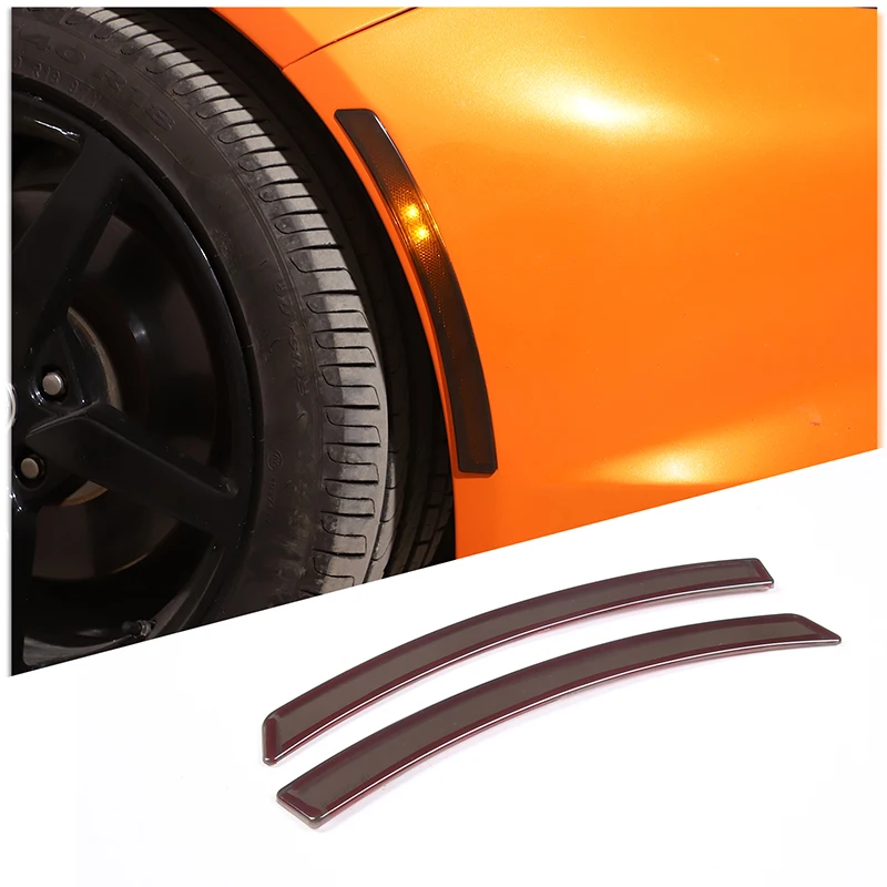 For Chevrolet Corvette C7 2014-2019 ABS Car Front Wheel Rear Wheel Eyebrow Reflective Decorative Strip Sticker Accessories