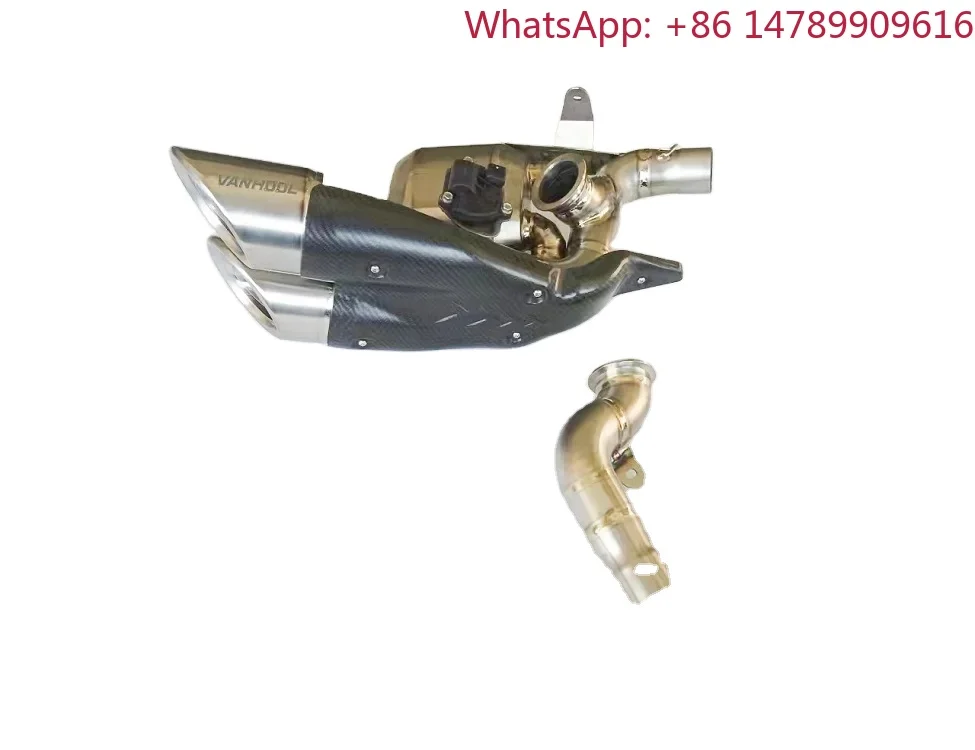 Valve Control Titanium Stainless Performance Racing Street Use Motorcycle Exhaust Muffler Pipe System for 1260cc , Escape