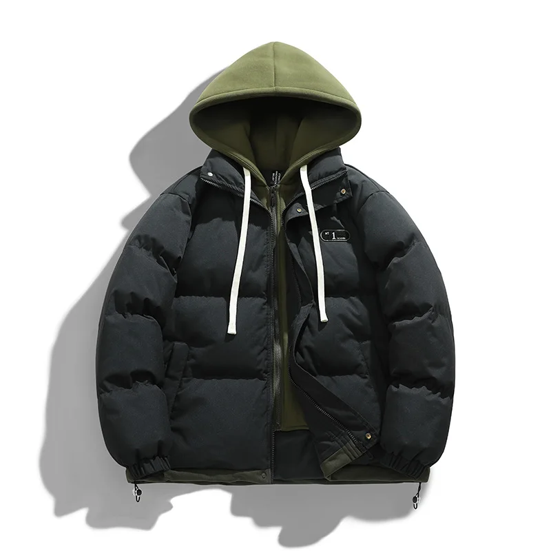 Men Hooded Thick Warm Colorful Bubble Coat Winter Jacket 2023 Mens Streetwear Hip Hop Parka Korean Black Clothes Puffer Jackets