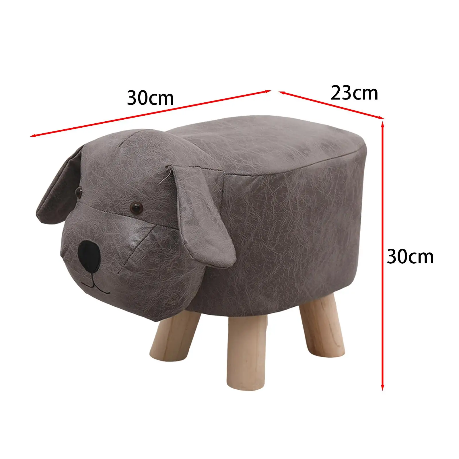 Animal Footstool Non Slip Padded Seat Kids Learning Stool Shoe Changing Stool for Playroom Entryway Bedroom Dressing Room Couch