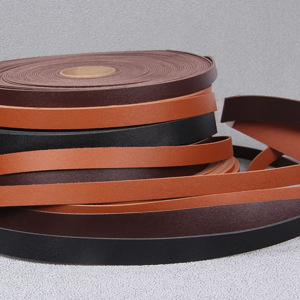 2 Meter PU-Lederstreifen Kunstlederband Flaches Lederband für DIY-Handwerk Taschengriffe Schmuckherstellung Kleidungsdekoration