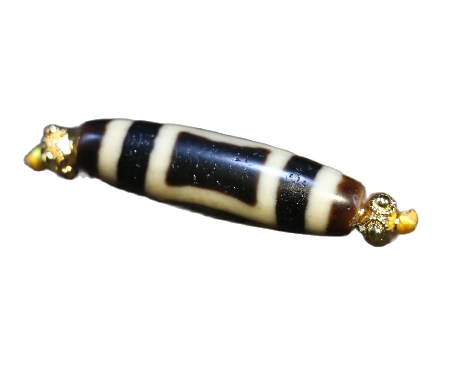 

Unique Style Magic Energy Tibetan Old Agate Ivory Color Heaven&Earth dZi Bead Totem 3A 41MM LKbrother Talisman UPS1216Qs